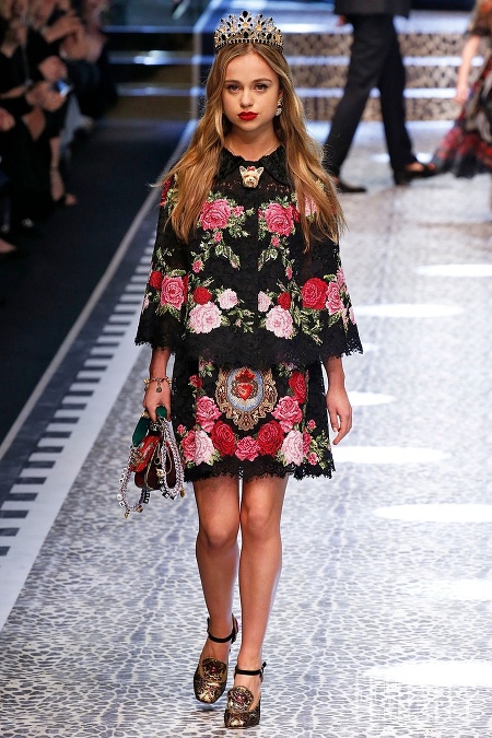 Objavila sa aj na prehliadke módnej značky Dolce&Gabbana